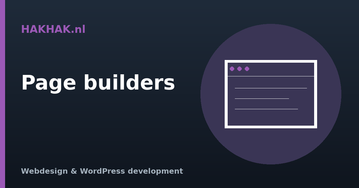 Wat is een page builder en heb je er een nodig?