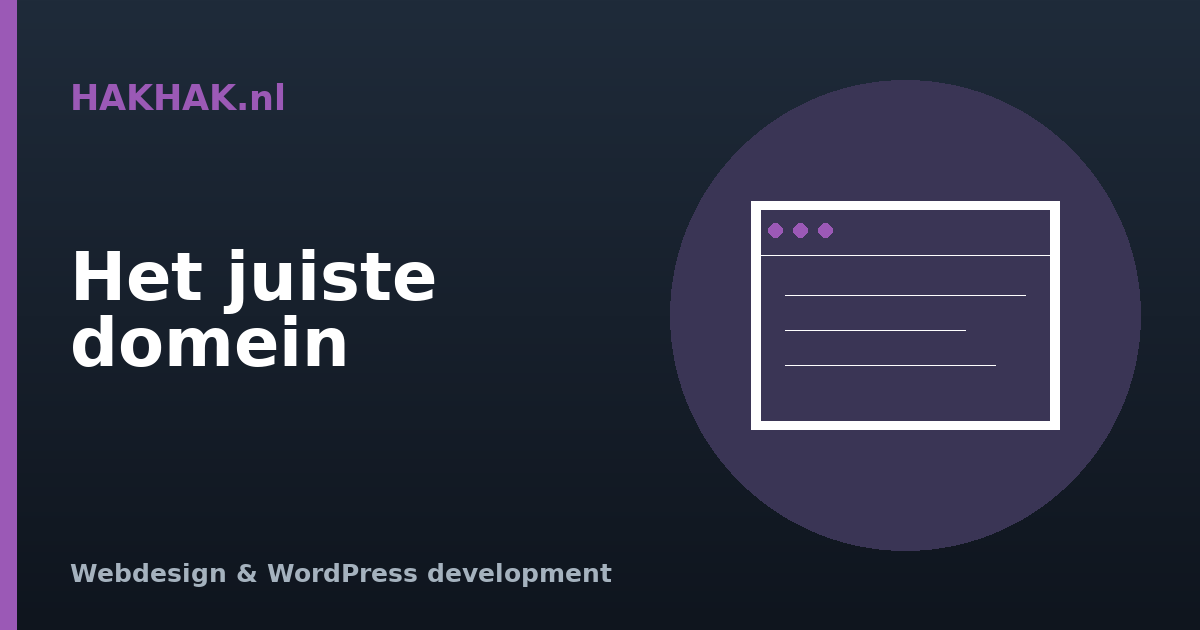 Hoe kies je het juiste domein voor je website?