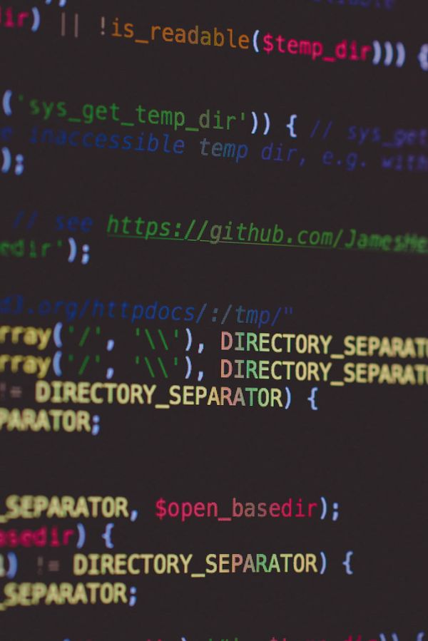 PHP-programmeercode op een computerscherm